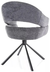 Scaun Borgo gri inchis/negru Raven18