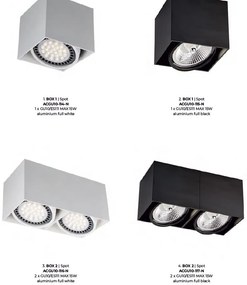 Spot aplicat modern BOX 1 negru