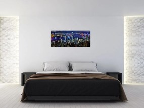 Tablou orașului nocturn (120x50 cm)
