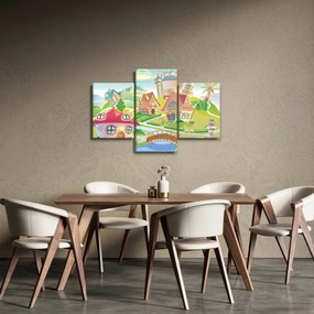 Tablou - Orășel colorat (90x60 cm)