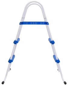 Scara de piscina, albastru si alb, 84 cm, otel