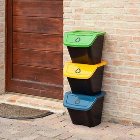 Coş de sortare a deşeurilor, 30 l, 3 buc.
