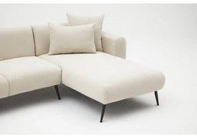 Colțar în L PISA, crem, pe partea dreaptă