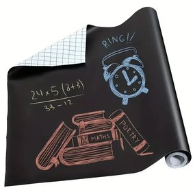 Tablă de hârtie autoadezivă cu un set de crete - 45 x 200 cm