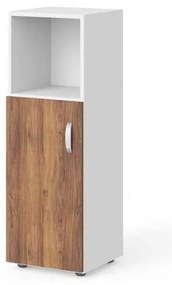 Dulap mediu Manager 39,9 x 42,2 x 119,5 cm, stânga, nuca warmia / alb