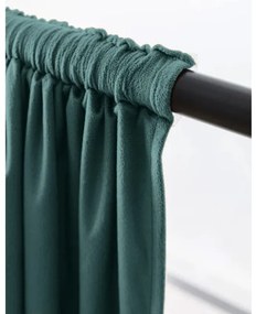 Perdea opaca VELVET 140x250 cm, turcoaz Agatat: Inele metalice