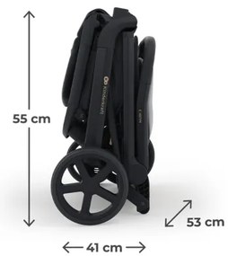 KINDERKRAFT SELECT NUBI 3 - cărucior sport, Midnight Black