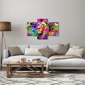 Tablou - 3D imaginea leului (90x60 cm)