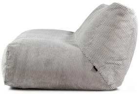 Fotoliu bean bag crem cu tapițerie din catifea reiată Sofa Tube 160 – SLOWDOWN
