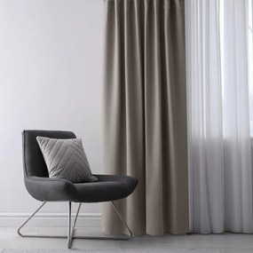 Draperie grej termoizolantă/dimout (semi-opacă) 140x175 cm Kierra – Restilo
