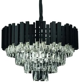 Candelabru Cristal Elit's, Negru Mat, 40 cm