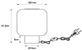 Lampă de masă Lucide 45505/01/30 ELOISE 1xE27/40W/230V negru