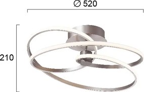 Lustră aplicată LED CORT LED/40W/230V argintie