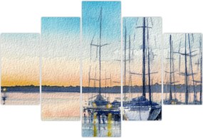 Tablou - Plimbare cu barca, aquarel (150x105 cm)