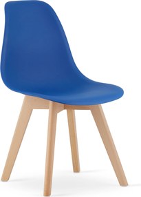 OFERTA Scaun albastru KITO cu picioare din fag Calitatea a II-a