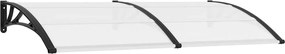 vidaXL Copertină de ușă, negru și transparent, 200 x 75 cm, PC