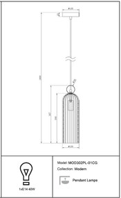 Lustra, Pendul modern in stil retro Antic Cognac