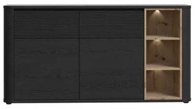 Comodă BASKO negru/stejar