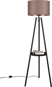 Lampadar negru cu raft (înălțime 152 cm) Colette – Reality