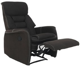 Fotoliu pentru relaxare, material textil ciocolatiu, KOMFY