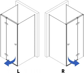 Cabina de dus Rea Atlas 80x90 cu deschidere pe dreapta auriu periat