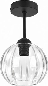 BRILAGI - lustra LED aplicată RETRO GLASS 1xE27/60W/230V Ø 18 cm negru/transparent