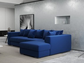 Colțar extensibil dumonde cu ladă de depozitare si sezut confortabil din spuma high-density, Gloria Royal Blue II 320x183 cm
