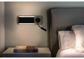 Aplica LED cu reader LED design nordic MOOD lemn/negru