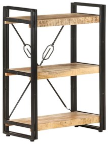 vidaXL Bibliotecă cu 3 niveluri, 60x30x80 cm, lemn masiv de mango