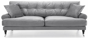 Canapea Seattle E120Numărul de locuri: 3, Gri, 222x100x87cm, Tapiterie, Picioare: Role, Lemn