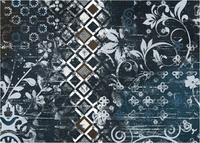 Tablou pe sticlă - Decorațiuni flori (70x50 cm)