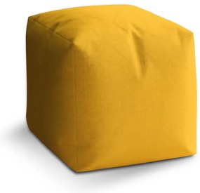 Taburet Cube galben-portocaliu, galben