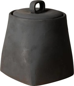 Borcan din lut, lucrat manual, H15cm, Aztec