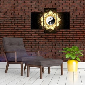 Tablou - Yin-Yan de aur (90x60 cm)