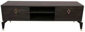 Comoda TV Posh, Alb -  Maro inchis, 143 x 47 x 40 cm