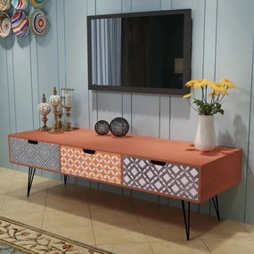 243398 vidaXL Comodă TV cu 3 sertare, 120x40x36 cm, maro
