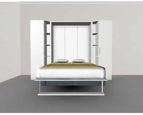 Set pat rabatabil dublu cu canapea 2 locuri si 2 dulapuri Royal Single Wardrobe (50 cm) - Royal SMALL Wardrobe&amp;SOFA SET (150X200)