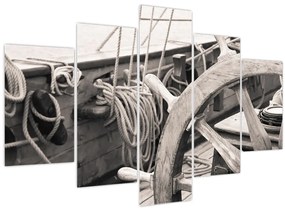 Tablou - Cârma de barcă cu vele (150x105 cm)