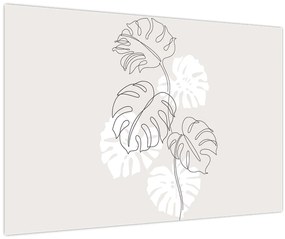 Tablou - Linia de artă monstera N⁰3 (90x60 cm)