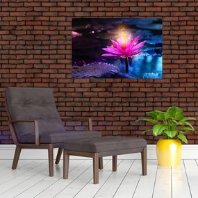 Tablou cu lotus pe apă (90x60 cm)