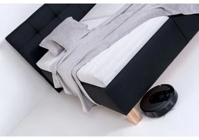 Pat tapițat MARIA, cu spațiu de depozitare, fără saltea, 180 x 200 cm, antracit