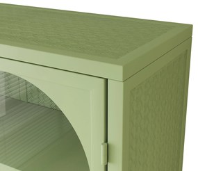 Dulap modern cu uși din sticlă, Verde | Aosom Romania