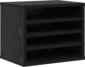 vidaXL Organizator Birou Stejar Negru 36 x 26 x 29,5 cm Lemn compozit
