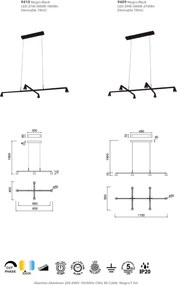 Lustra LED suspendata stil minimalist AFRICA 6L