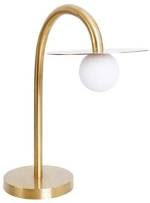 Lampa de masa LED design minimalist ENIGMA, auriu periat