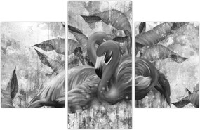 Tablou - Graffiti cu flamingo (90x60 cm)