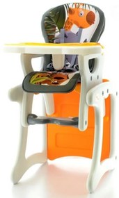 Scaun tip măsuță pentru hrănirea copiilor Euro Baby 2 în 1  - Girafă portocaliu, K19