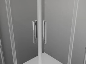 Mexen Exo-S Duo cabină de duș pătrată glisantă 100 x 100 cm, transparentă, crom - 8111-100-100-01-00