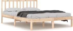 vidaXL Cadru de pat mic dublu, 120x190 cm, lemn masiv de pin