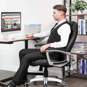 Scaun de birou directorial Design ergonomic Negru